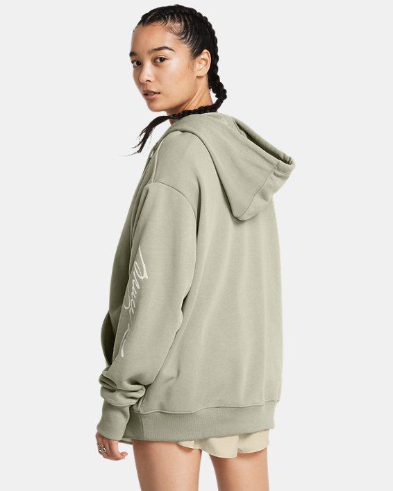 Women's Curry x Bruce Lee Lunar New Year 'Earth' Full-Zip Hoodie in Green image number 1